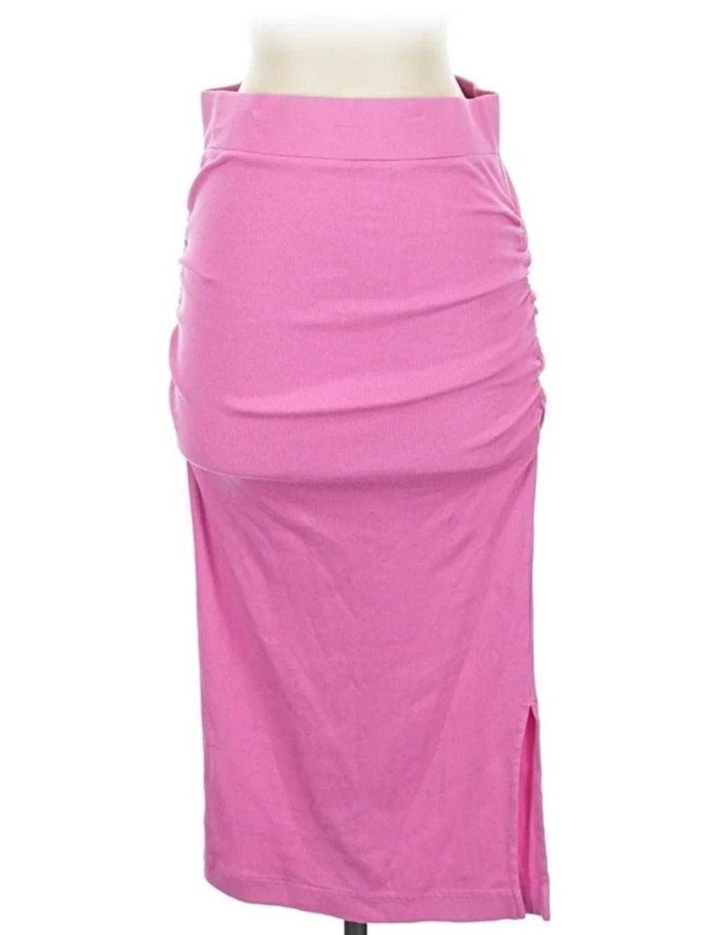 Michael Stars Ruched Pink Pencil Skirt